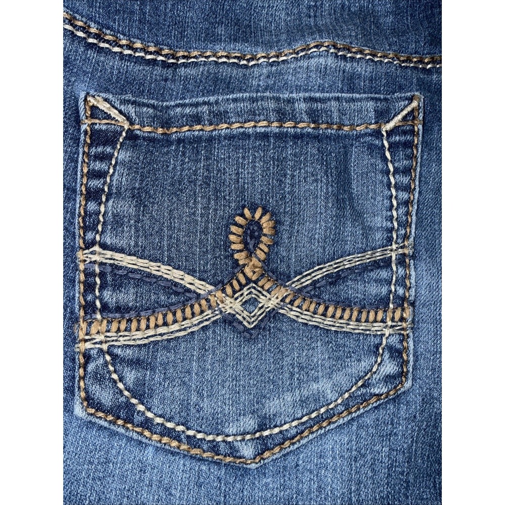 Mudd Jeans, Youth Girls Junior Size 14 Blue, Denim, Pockets, Straight Capri 5173 - Picture 9 of 11